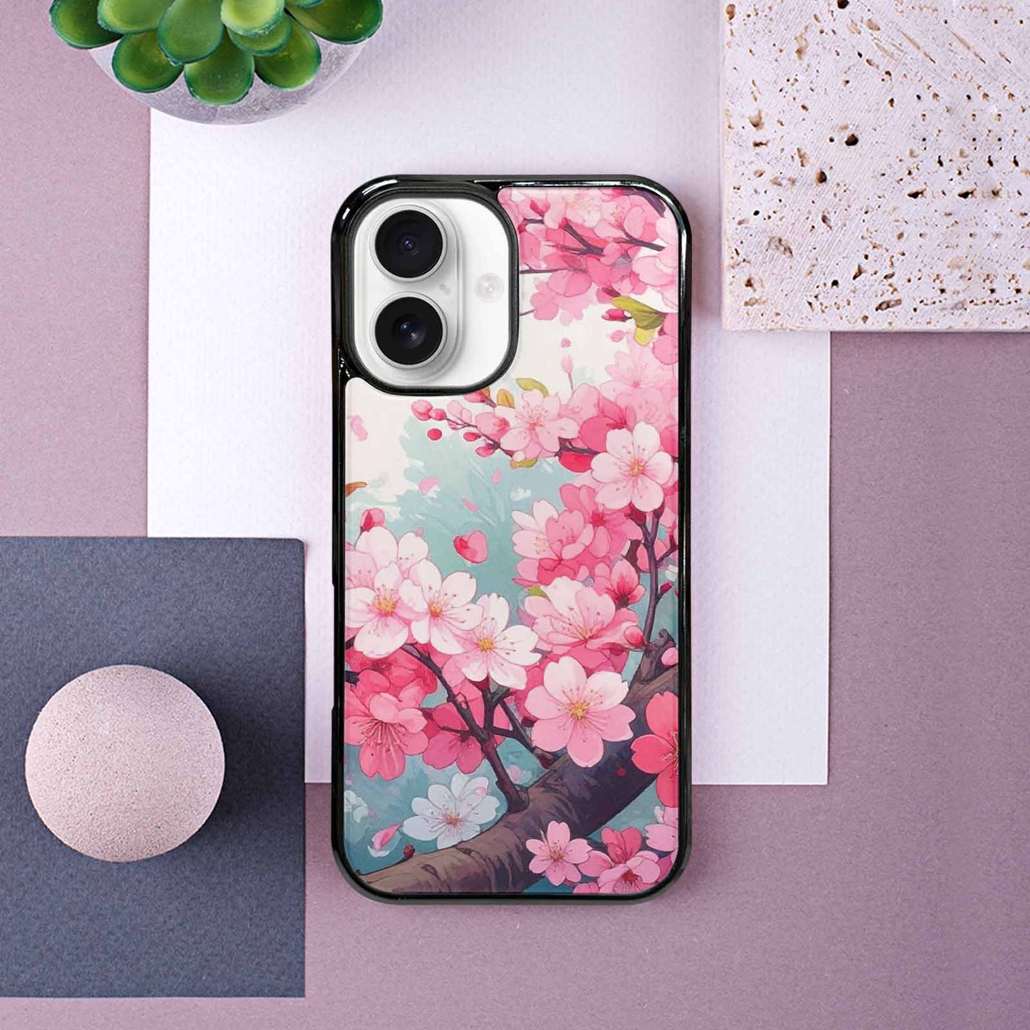 iPhone 16 Case — Cherry Blossom Branch Cherry Blossom Branches, Custom Phone Case