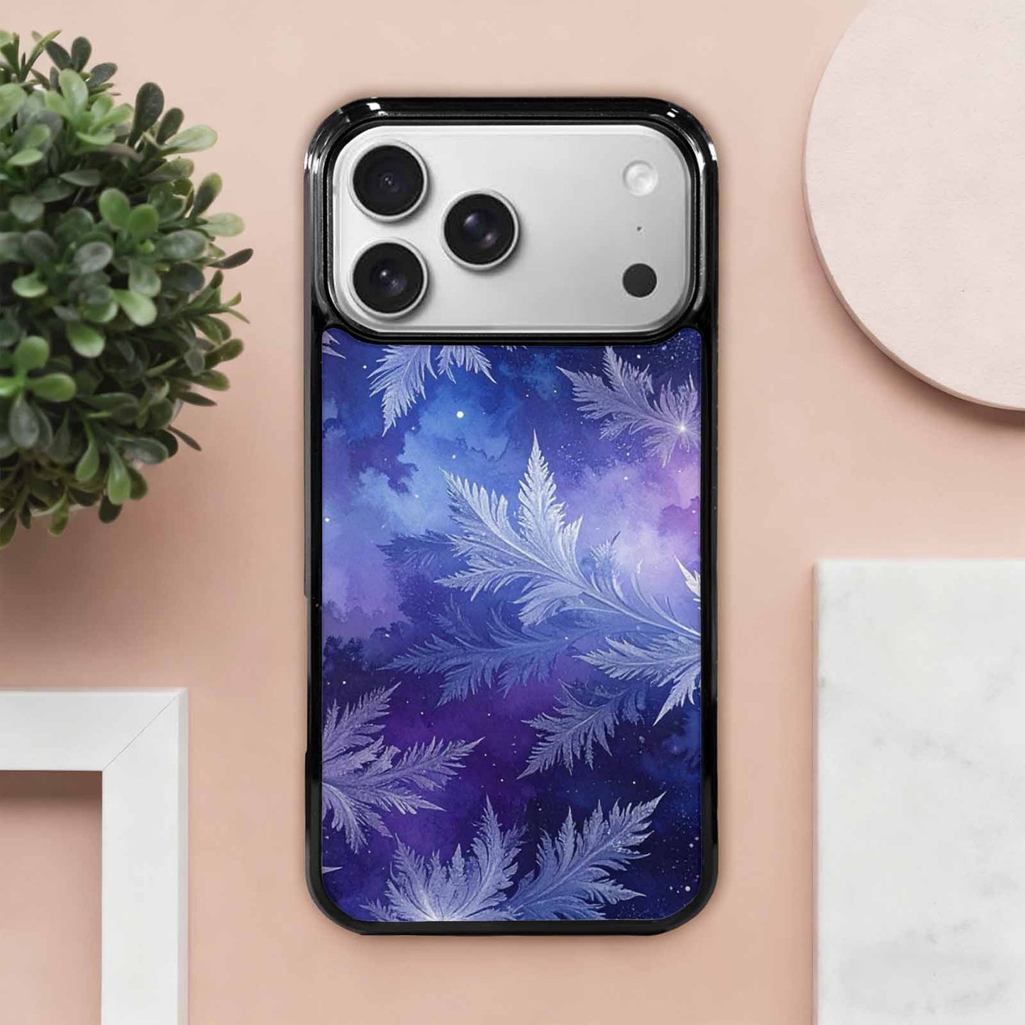 iPhone 17 Pro Max Case — Seamless Tileable Pattern Of Galaxy Space, Custom Printed Phone Case