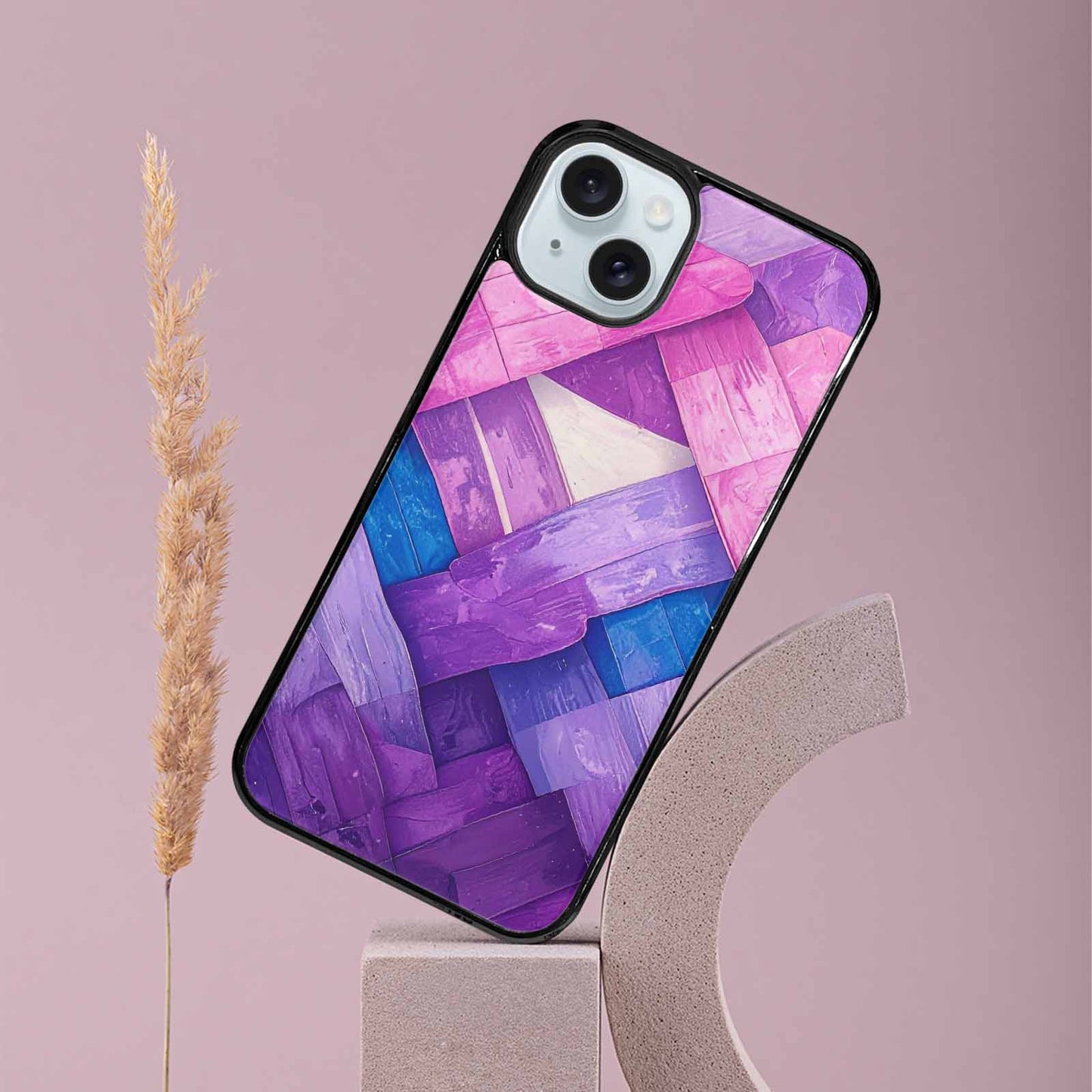 iPhone 15 Plus Case — Bisexual Flag Color Theme Small Rainbow, Custom Designed Case Cover