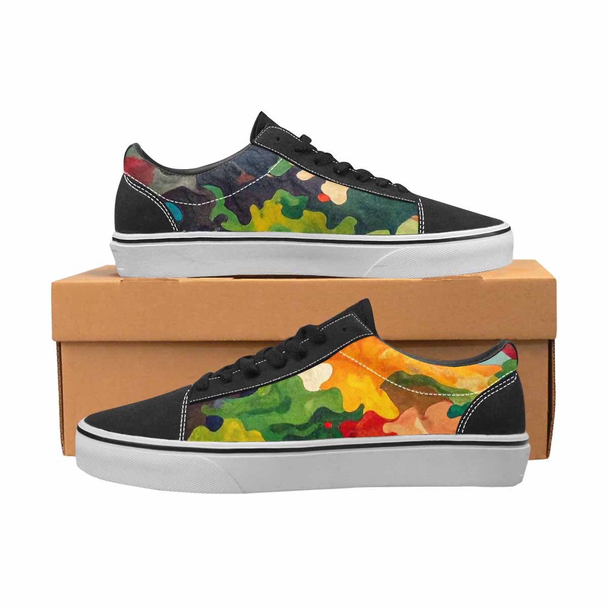 WOMEN'S Camo Patches Lace-Up Canvas Aesthetic Shoes