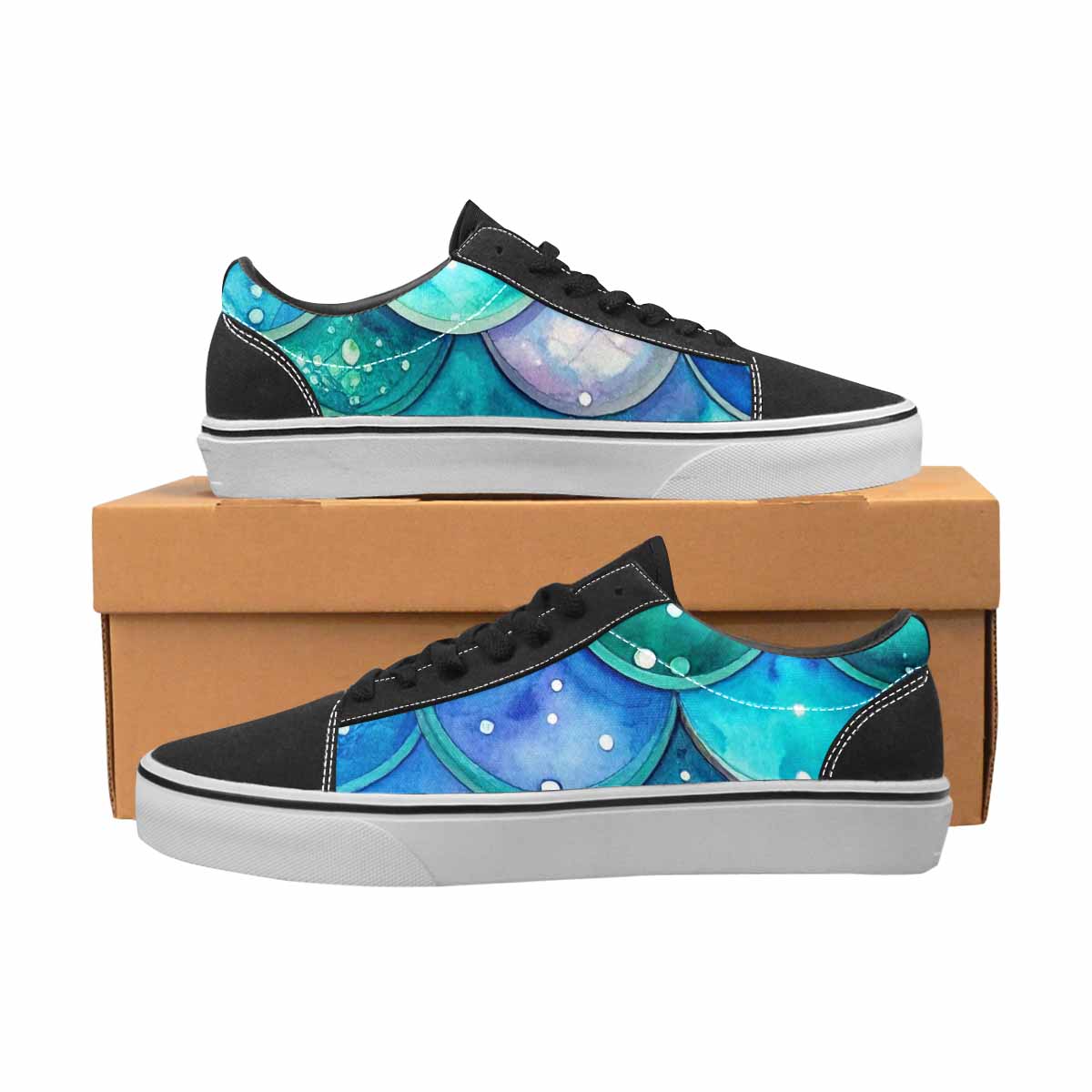 WOMEN'S Mermaid Scale Canvas Lace-Up Y2K Custom Sneakers