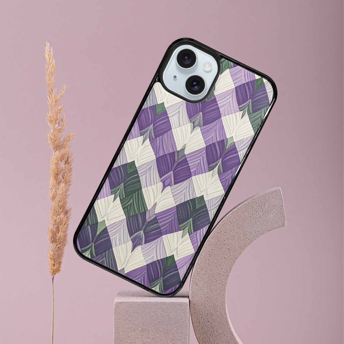 iPhone 15 Plus Case — Genderqueer Flag Color Theme Small Rainbow, Customized Protective Case