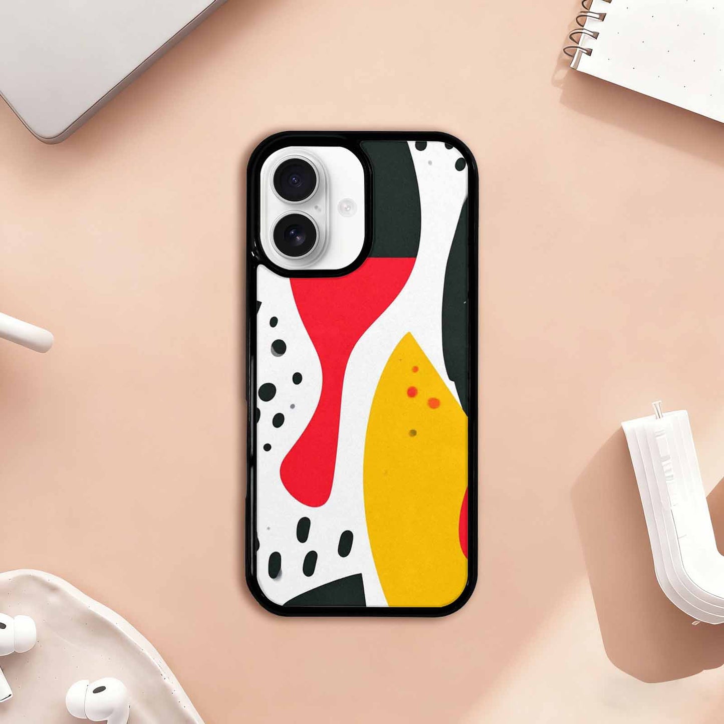 iPhone 17 Case — Memphis Art Pattern Retro Vintage, Custom Made Phone Cover