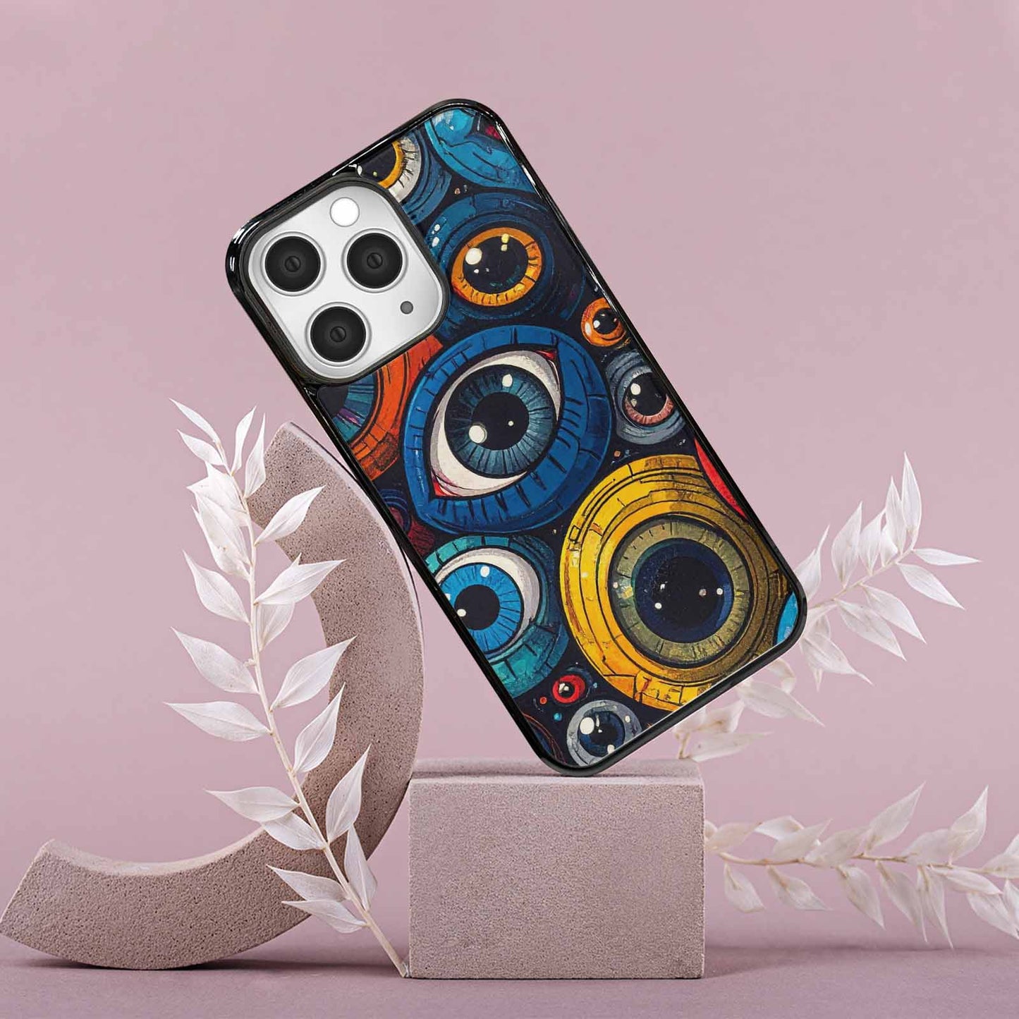 iPhone 15 Pro Max Case — Cartoon Eyeballs, Personalized Phone Case