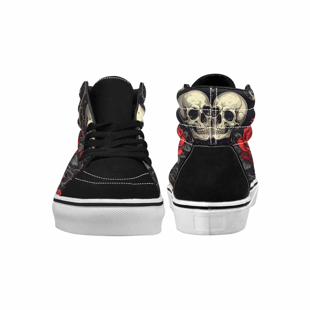 WOMEN'S Gothic Skulls Roses High Top Canvas Aesthetic Custom Shoes