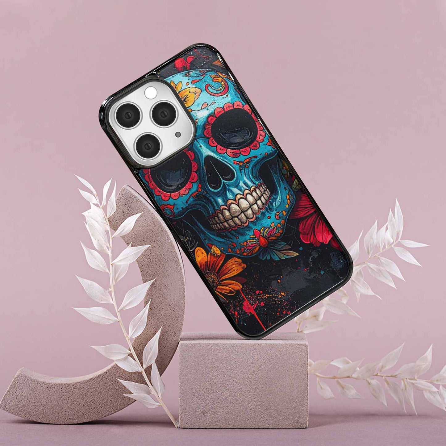iPhone 15 Pro Max Case — Graffiti Skull Art Seamless Pattern Vibrant, Custom Made Phone Cover