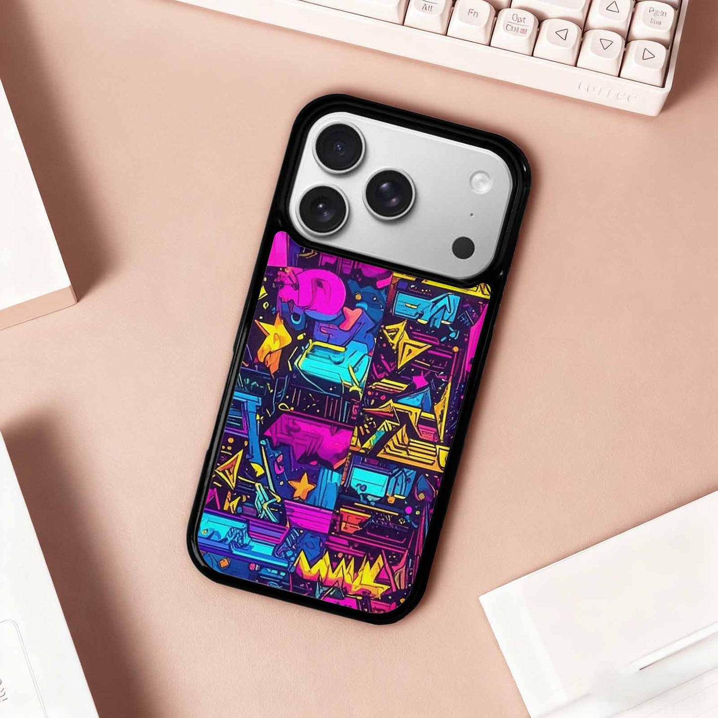 iPhone 17 Pro Case — Retro Motif Retro Motifs Pattern Retro, Custom Art Phone Cover