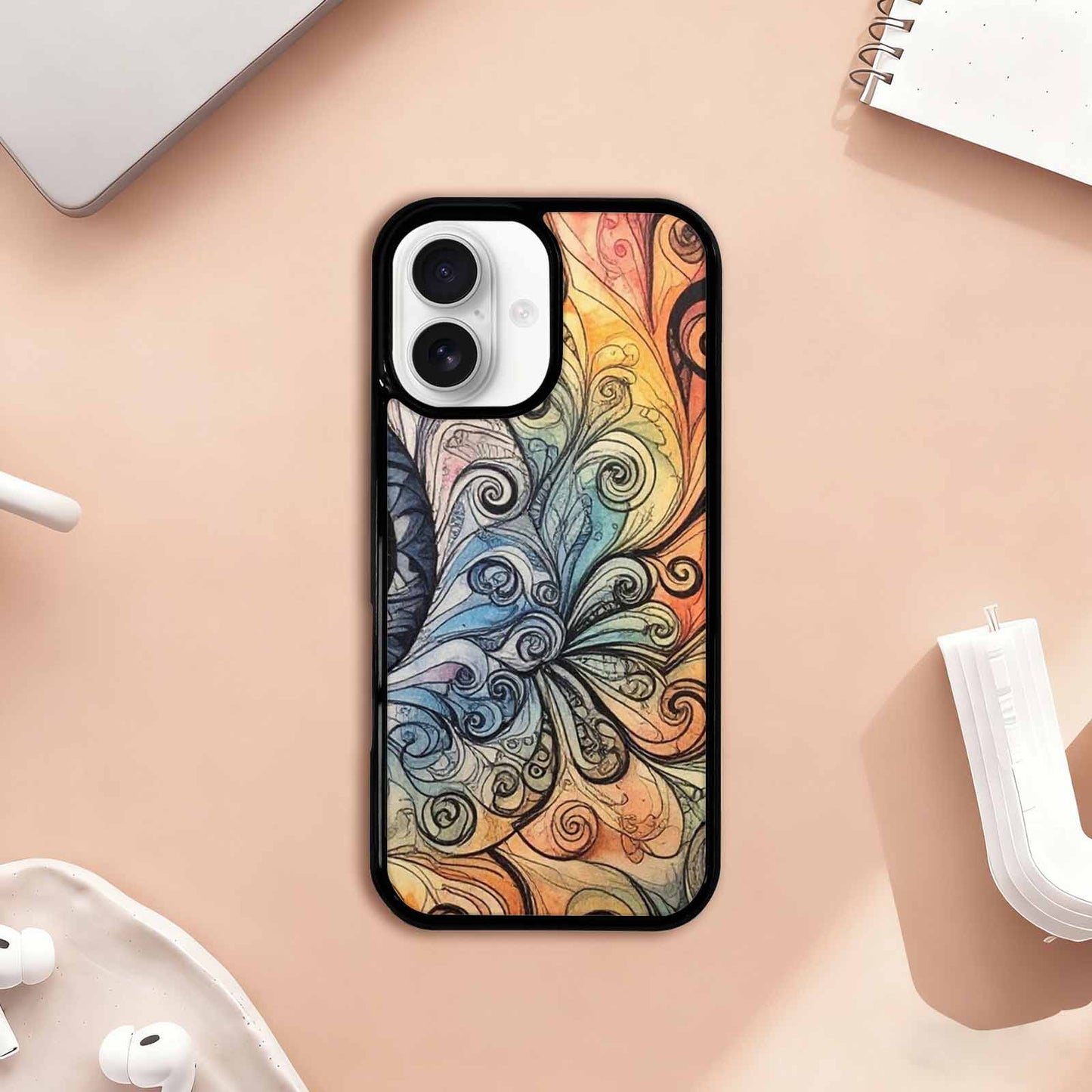 iPhone 17 Case — Tie Dye Swirls (black Tie Dye, Original Design Phone Case