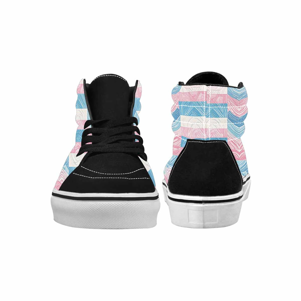 WOMEN'S Transgender Flag Color High Top Canvas Vivid Shoes
