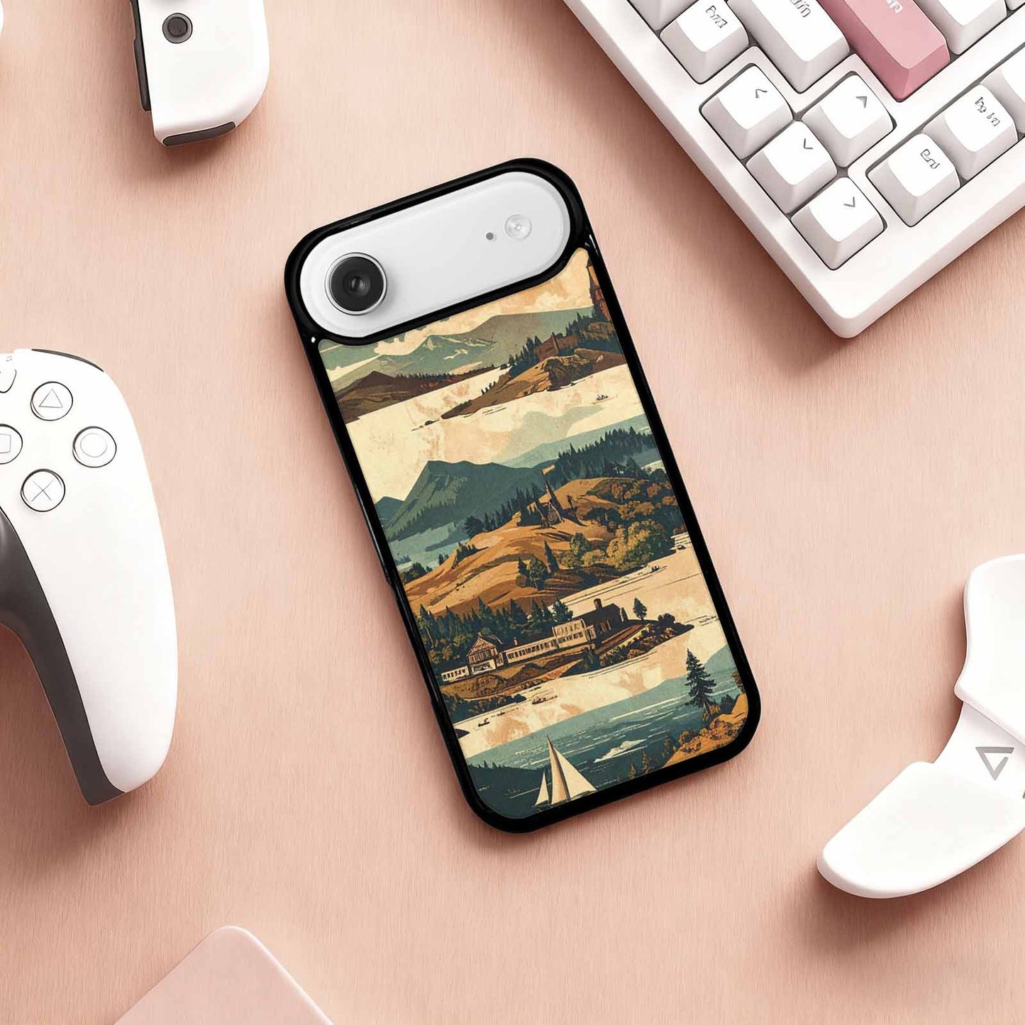 iPhone 17 Air Case — Vintage Travel Artwork Pattern Retro Vintage, Custom Printed Phone Case