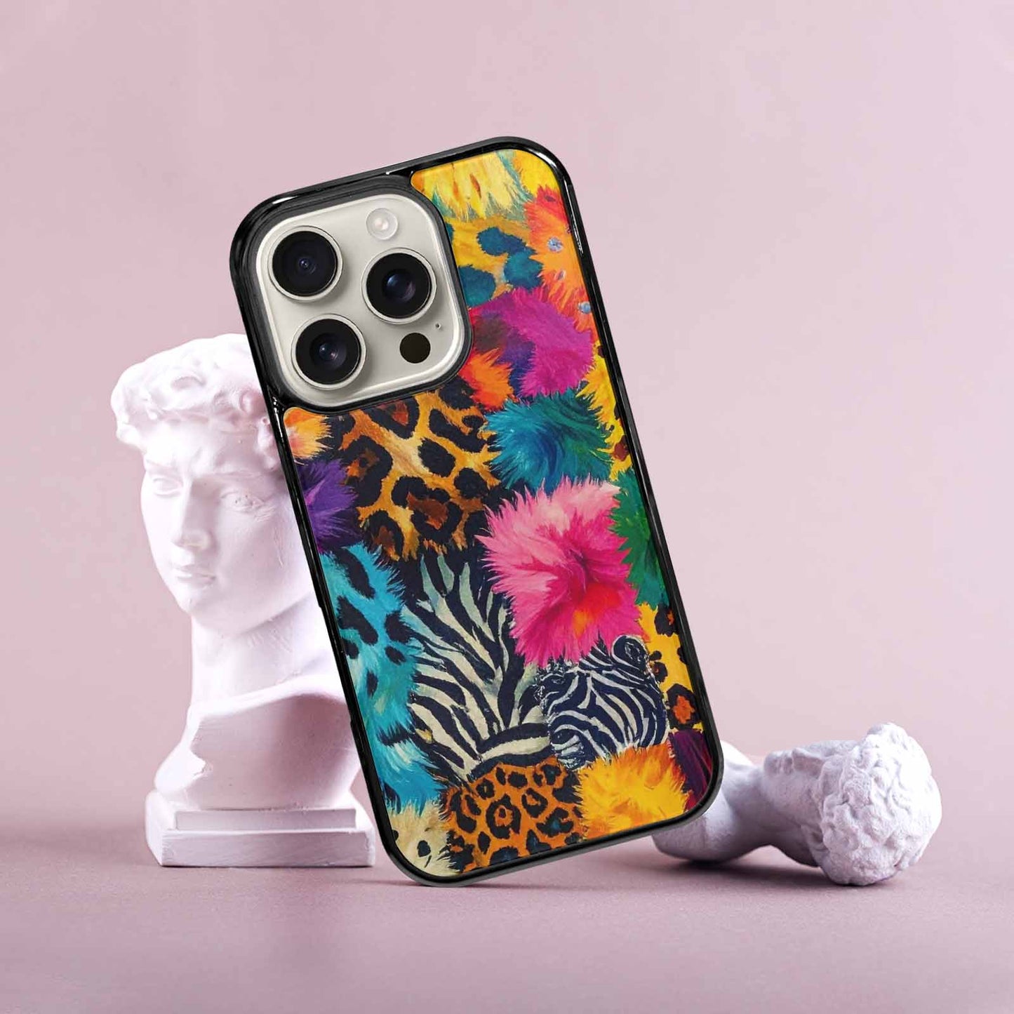 iPhone 16 Pro Case — Full Color Vibrant Animal Print Animal, Custom Phone Case