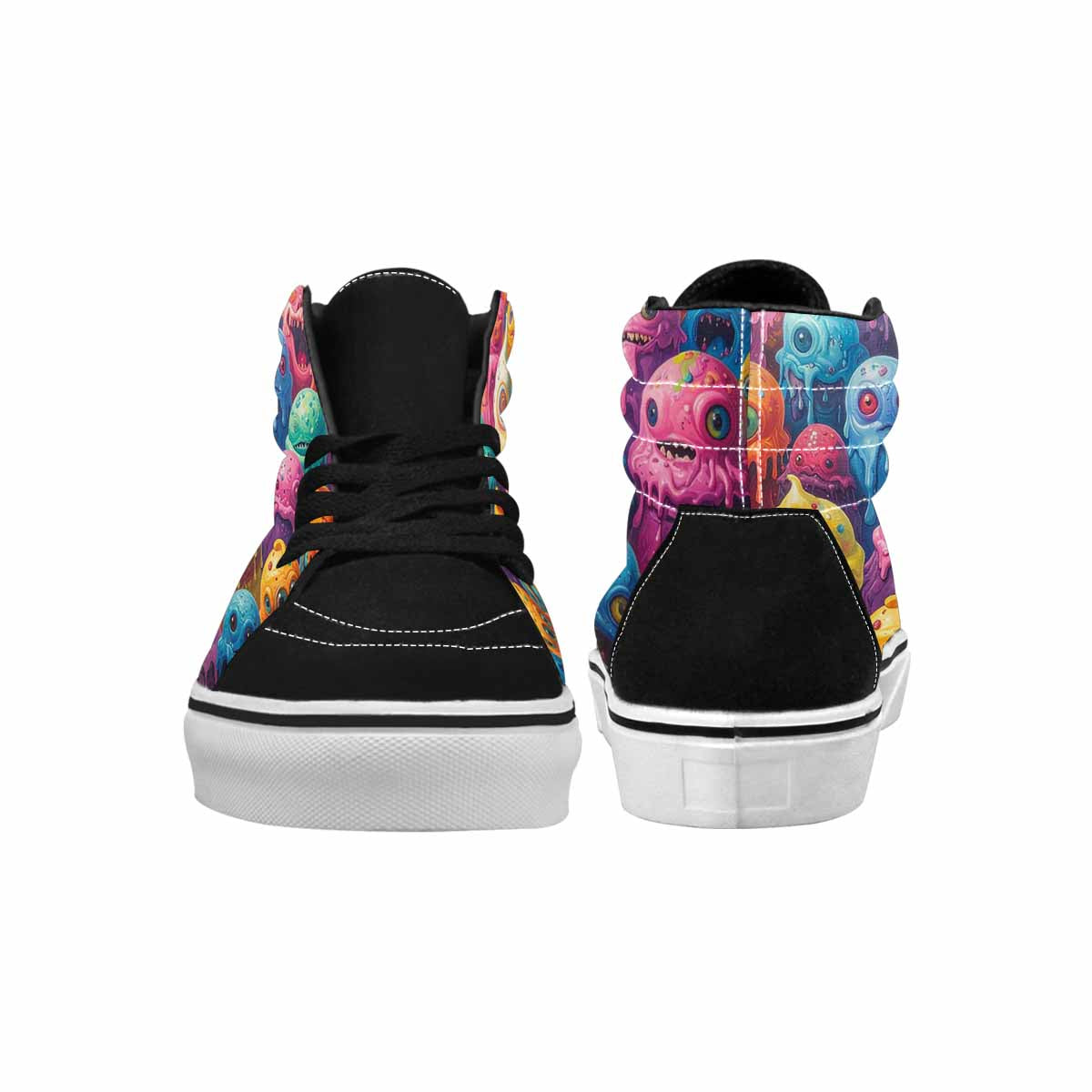 MEN'S Melting Ice Cream Monster High Top Canvas Dreamcore Shoes