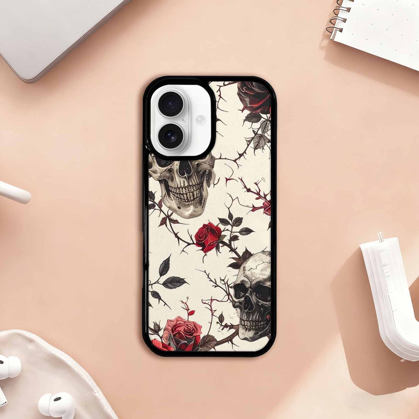 iPhone 17 Case — Skulls Roses And Skulls Gothic Skulls, Custom Art Phone Cover