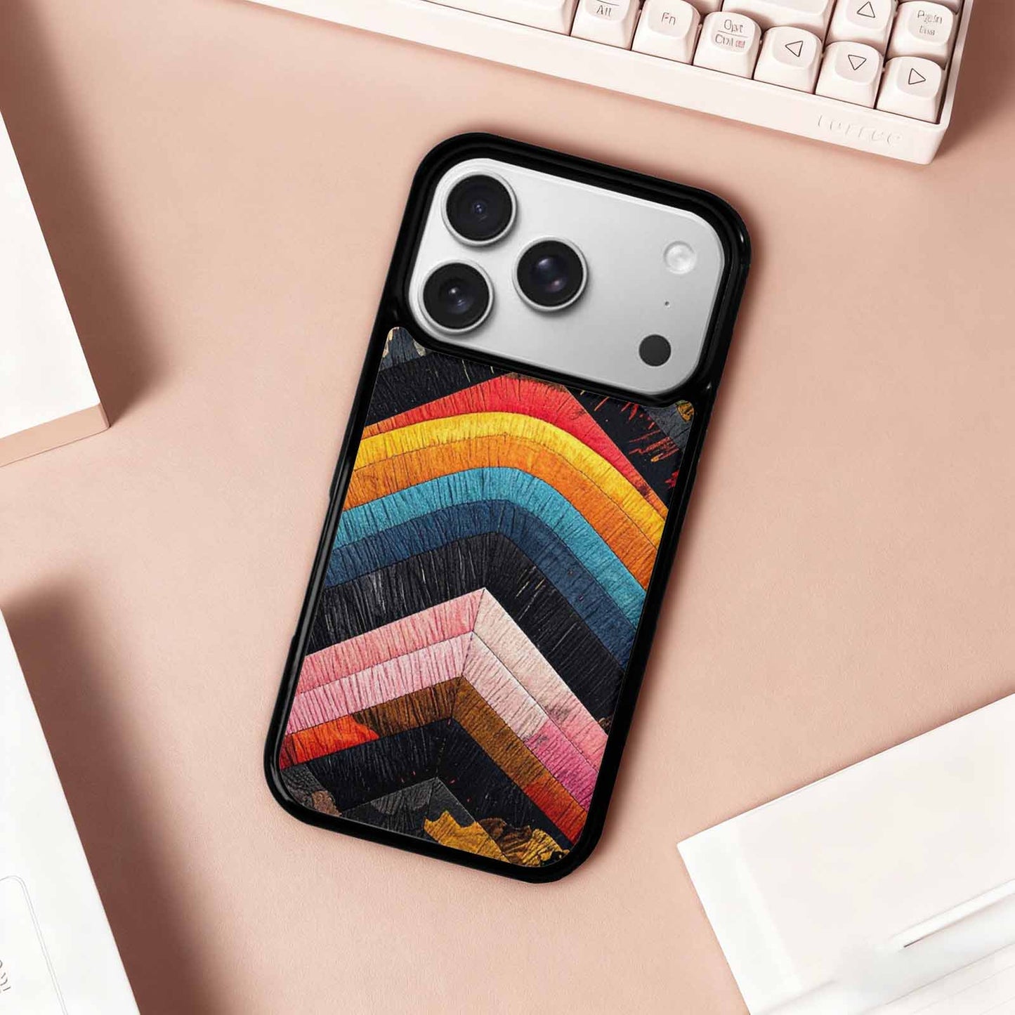 iPhone 17 Pro Case — Vivid Camo Progress Pride Camo, Original Design Phone Case