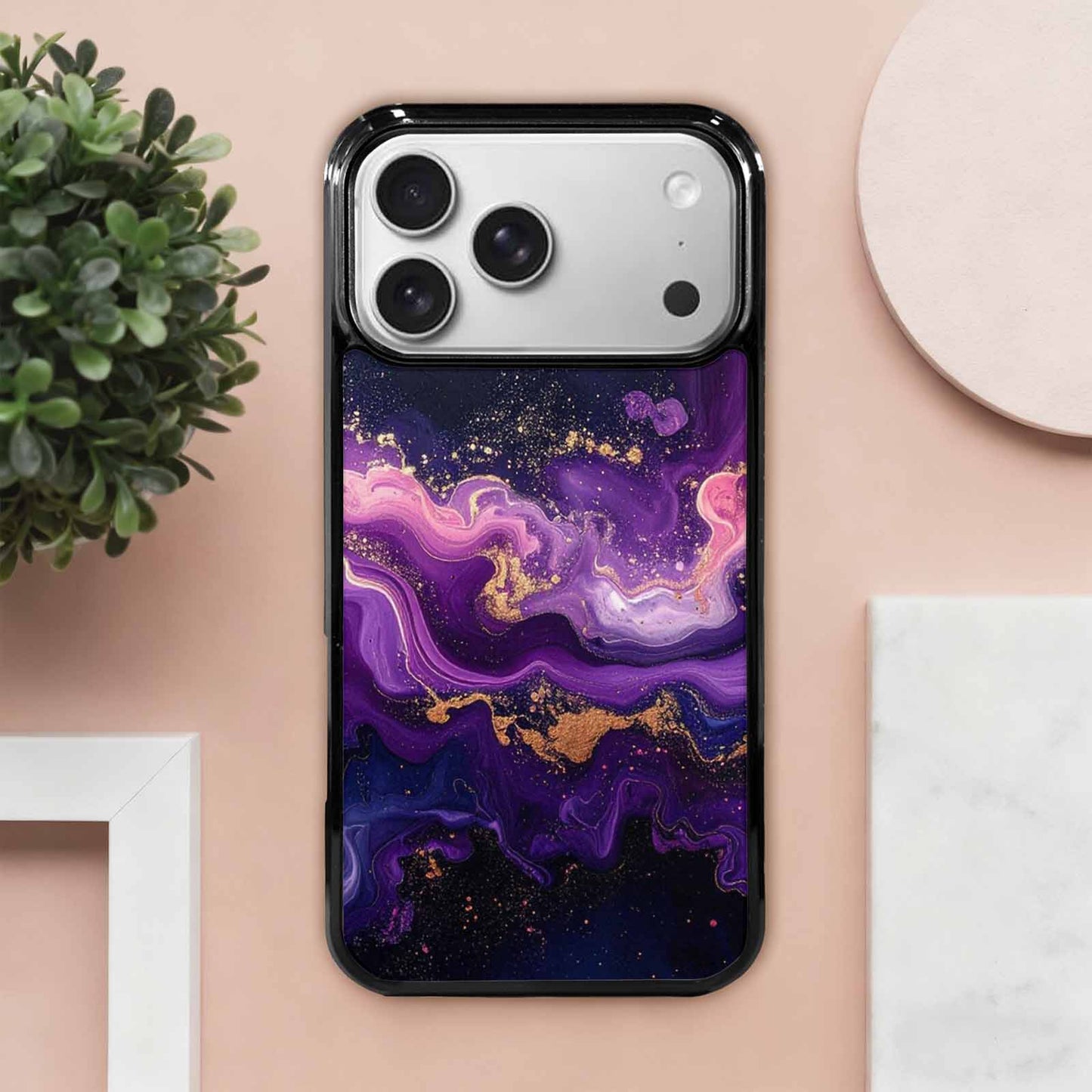 iPhone 17 Pro Max Case — Seamless Repeating Pattern Of Galaxy Space, Unique Phone Case Design