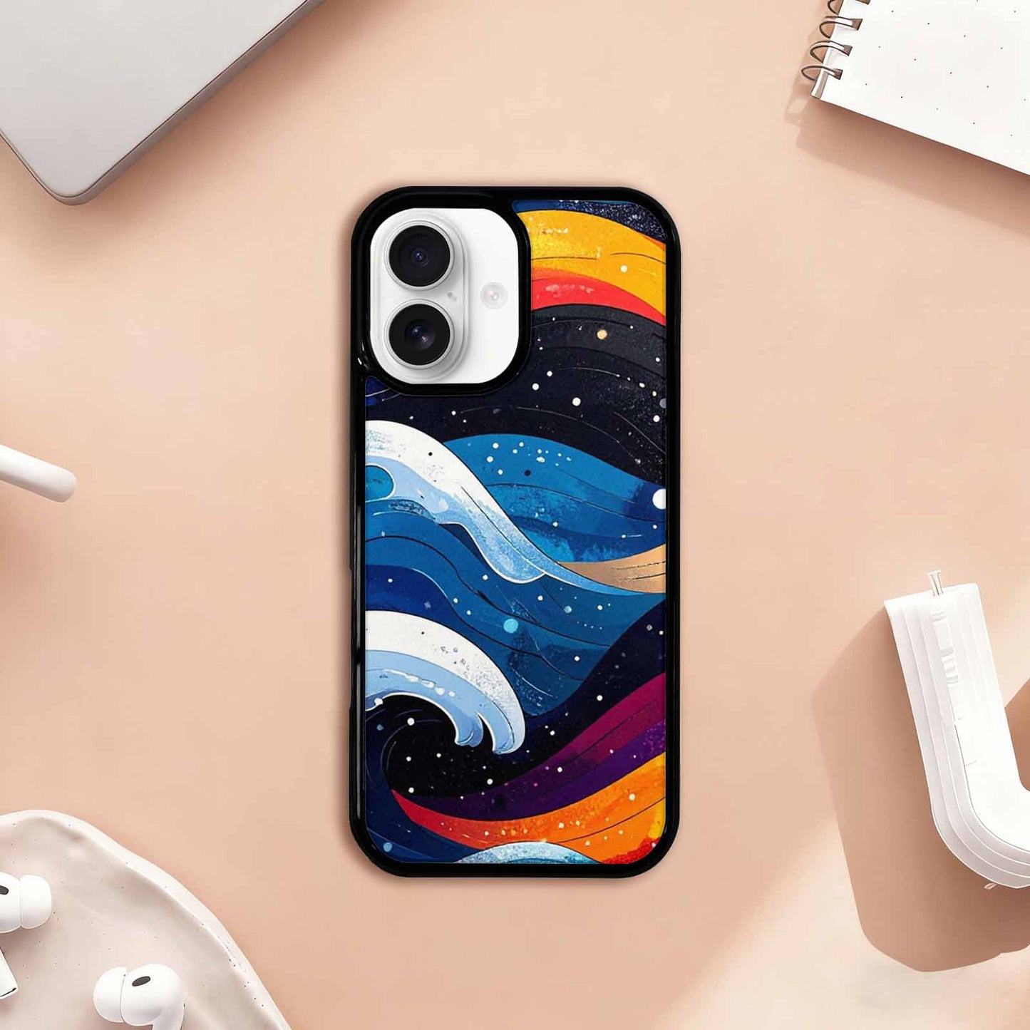 iPhone 17 Case — Glossy Winter Wave Cartoon Cute, Customized Protective Case