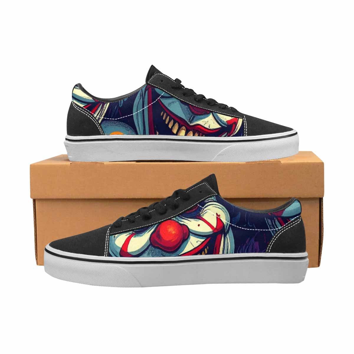 MEN'S Evil Clown Cartoon Canvas Lace-Up Surreal Shoes