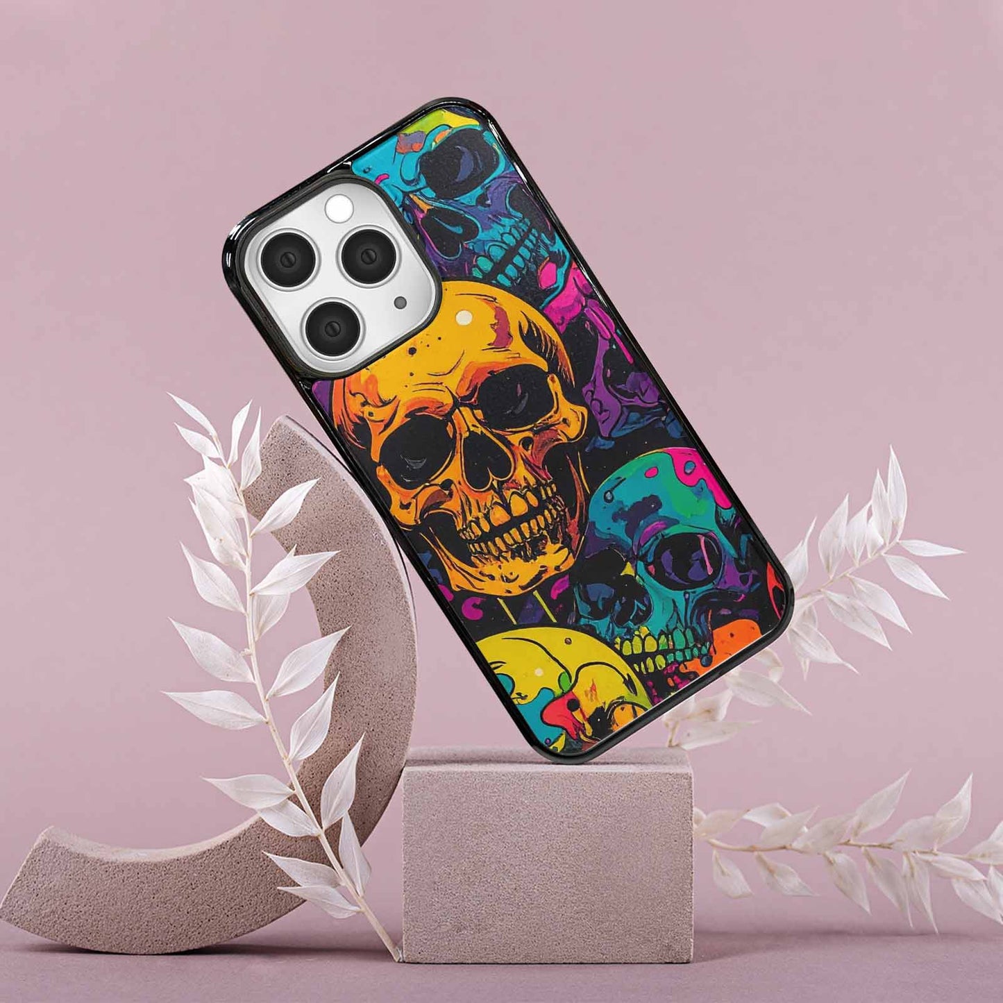 iPhone 15 Pro Max Case — 1000s Of Skulls Digital Camo Drip, Custom Designed Case Cover