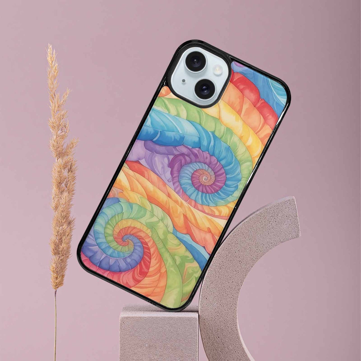 iPhone 15 Plus Case — Tie Dye Swirls Tie Dye Swirls, Custom Printed Phone Case