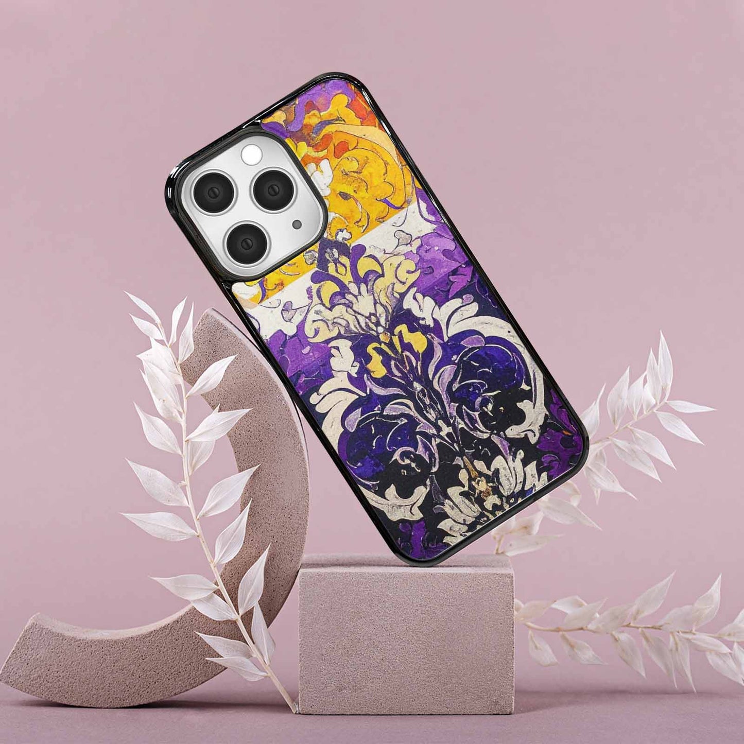 iPhone 15 Pro Max Case — Nonbinary Flag Color Theme Small Rainbow, Custom Phone Case