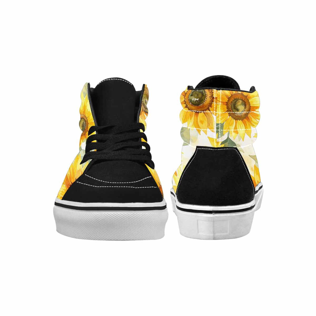 WOMEN'S Sunflowers Watercolor High Top Canvas Vivid Custom Shoes