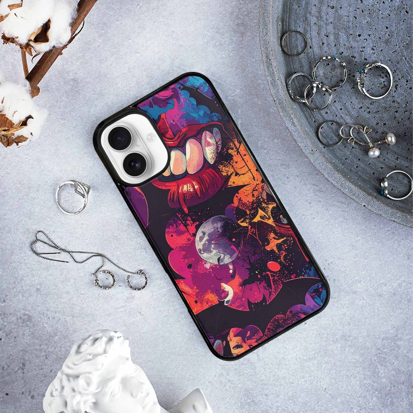 iPhone 16 Plus Case — Vampire Fangs Bats Vampire Fangs And, Unique Phone Case Design