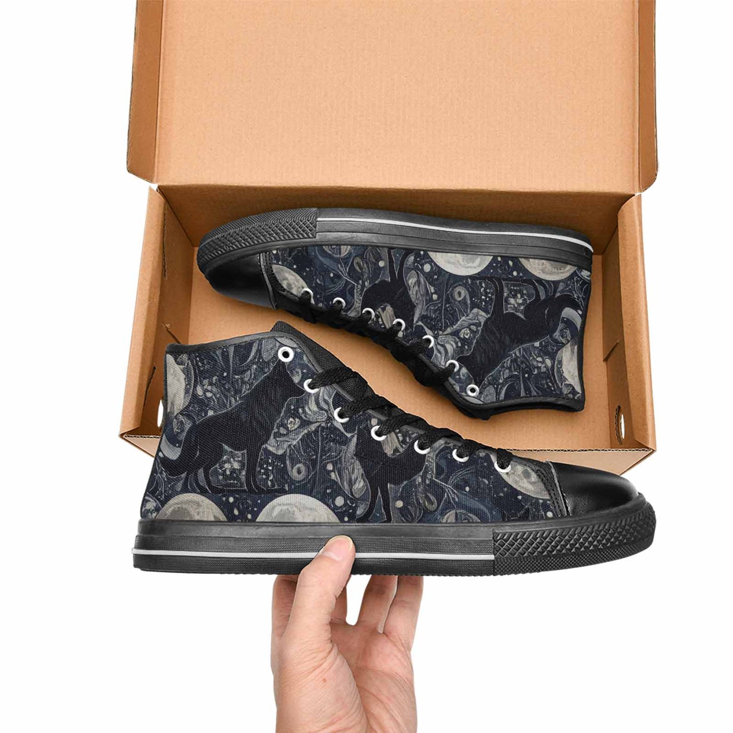 MEN'S Wolves Everywhere Collage High Top Canvas Y2K Custom Shoes