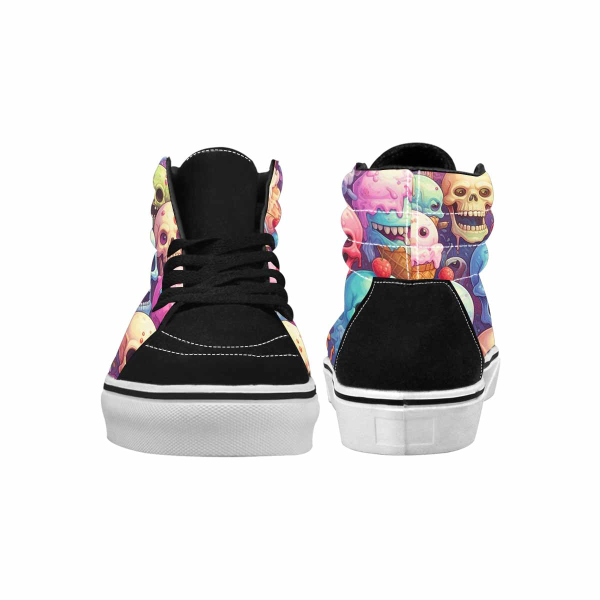 MEN'S Ice Cream Monsters High Top Canvas Surreal Custom Shoes