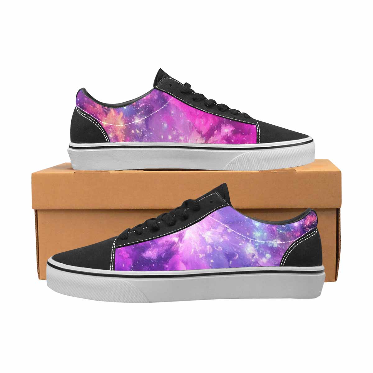 WOMEN'S Galaxy Nebula Lace-Up Canvas Wallpaper Art Sneakers