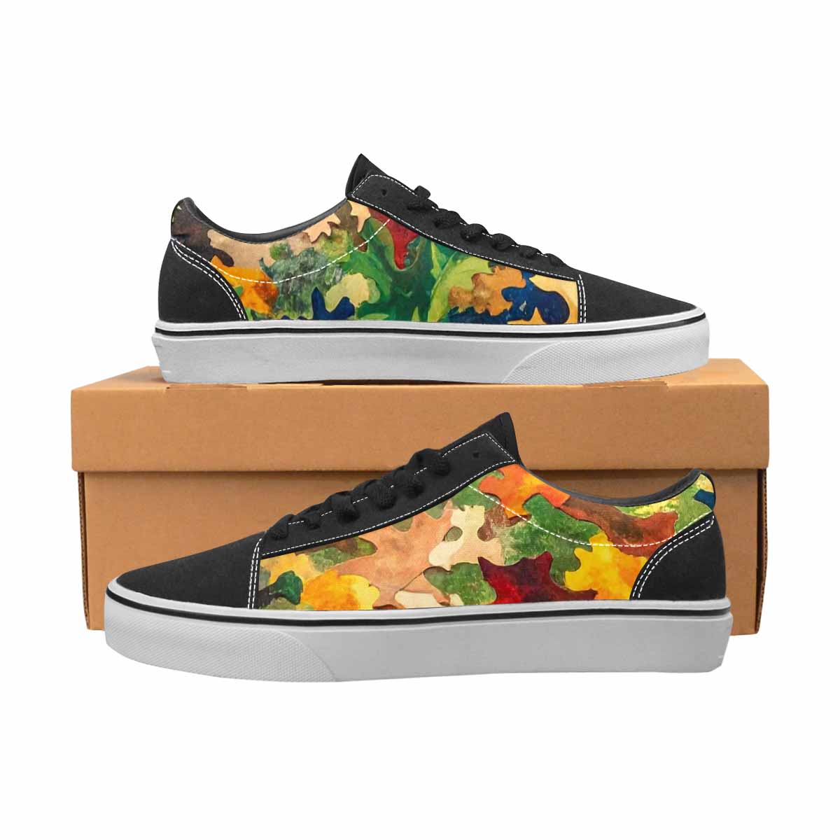 WOMEN'S Camo Patches Lace-Up Canvas Dreamlike Custom Shoes