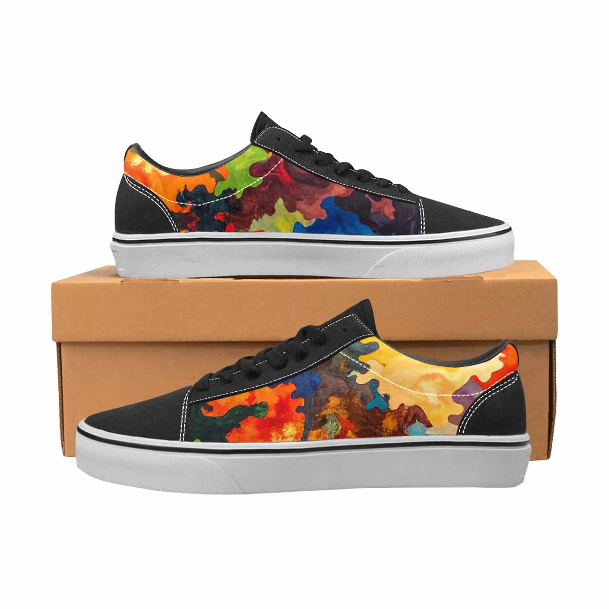 WOMEN'S Camo Patches Lace-Up Canvas Aesthetic Custom Shoes
