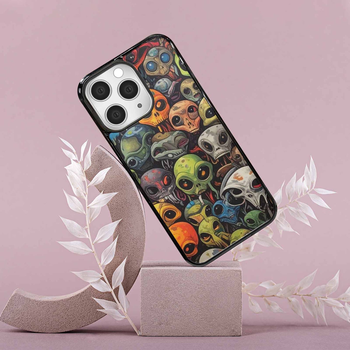 iPhone 15 Pro Max Case — Aliens Camo Aliens Pattern Hundreds Of, Custom Phone Case