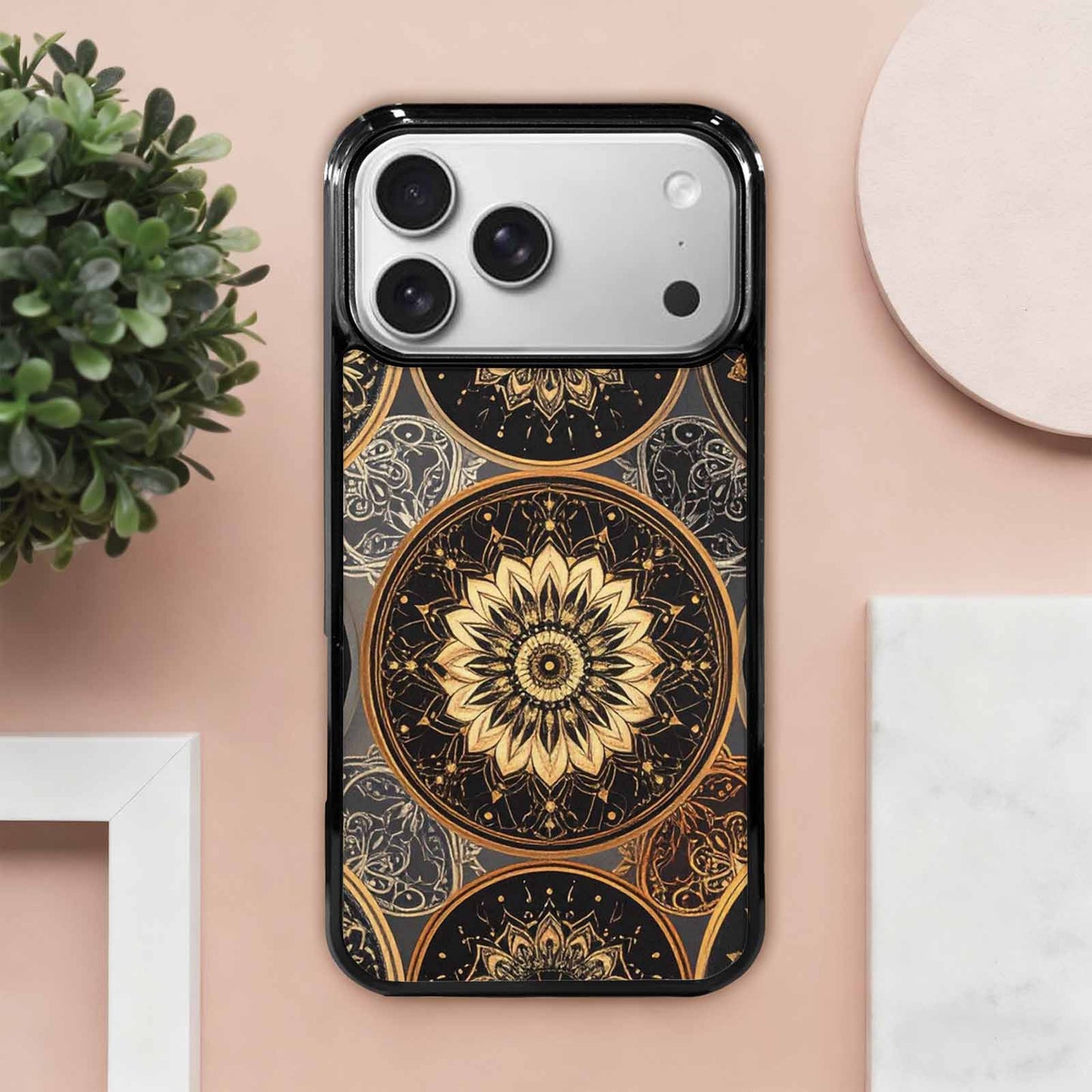 iPhone 17 Pro Max Case — Small Mandala Pattern, Randomly Floral, Custom Phone Case