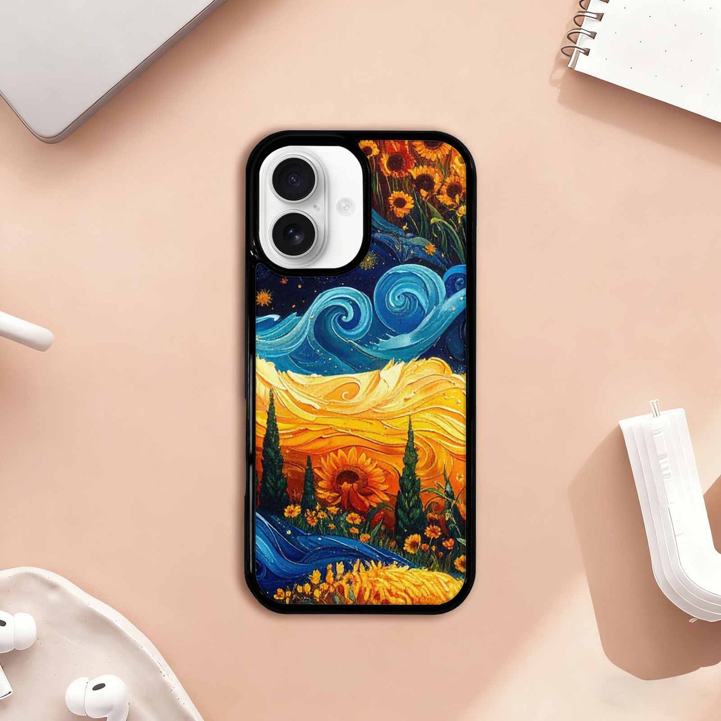iPhone 17 Case — Small Van Gogh Style Galaxy Space, Custom Art Phone Cover