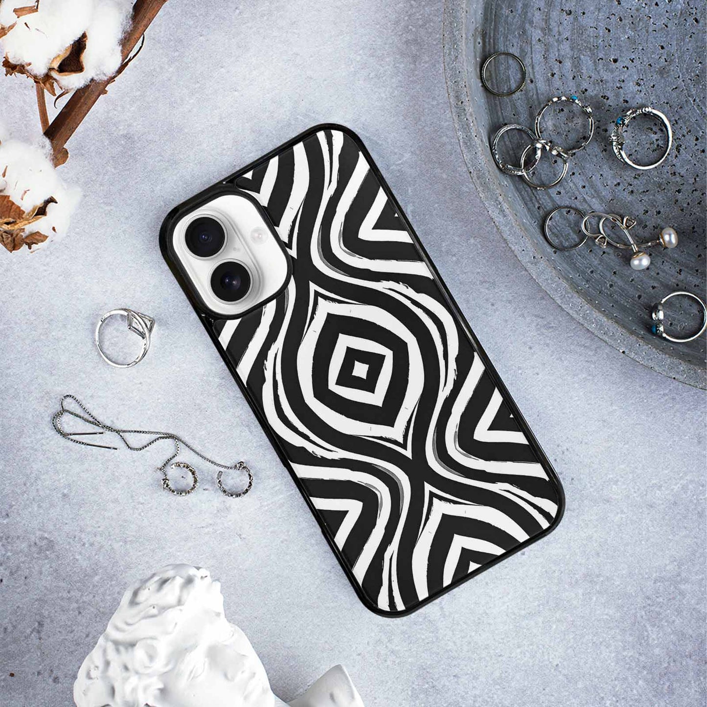 iPhone 16 Plus Case — Classic Zebra Print Custom, Custom Phone Case