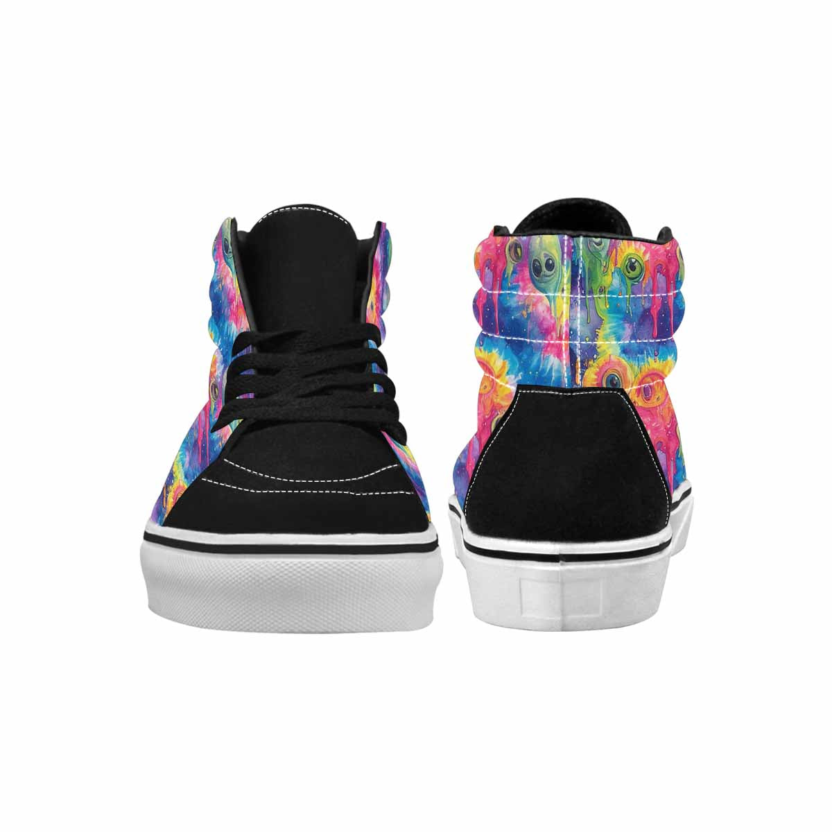 MEN'S Aliens Tie Dye High Top Canvas Cottagecore Sneakers