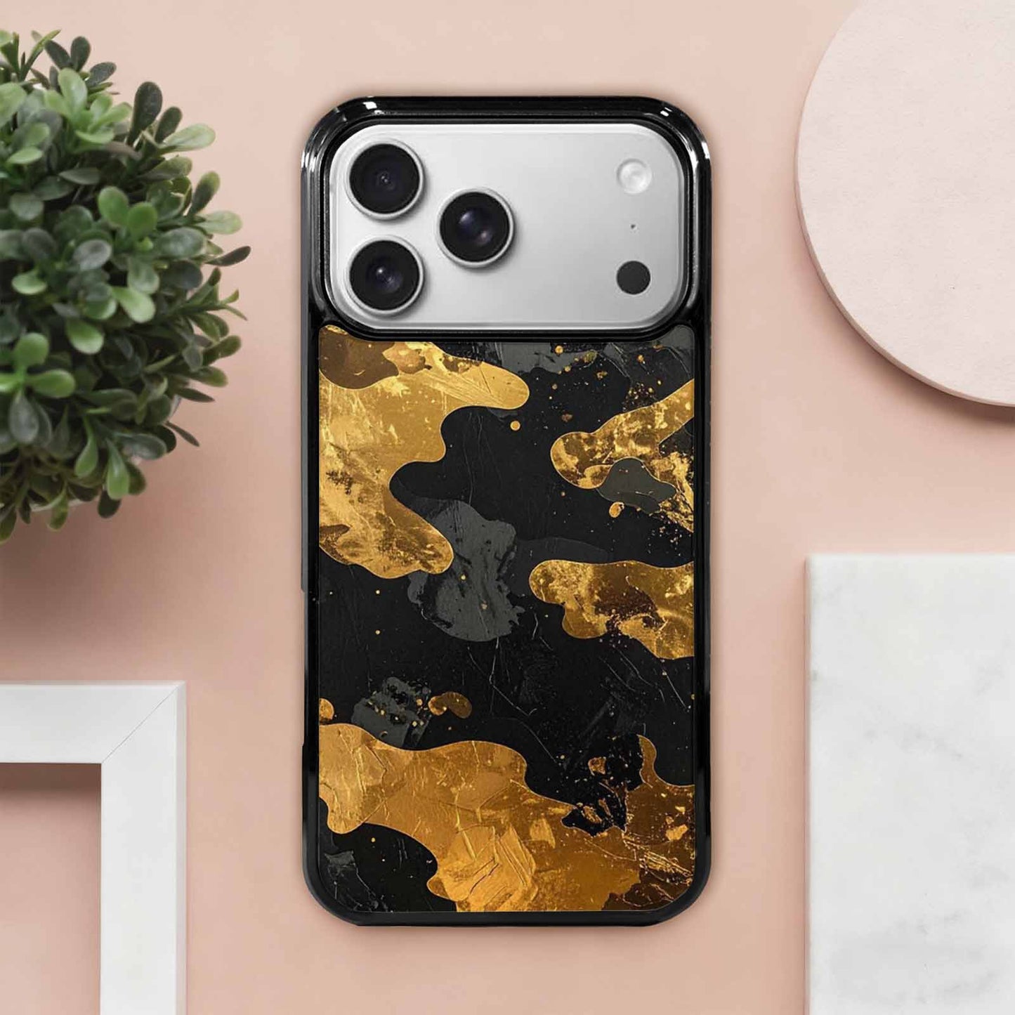 iPhone 17 Pro Max Case — Camo Pattern With Metallic Camo, Unique Phone Case Design