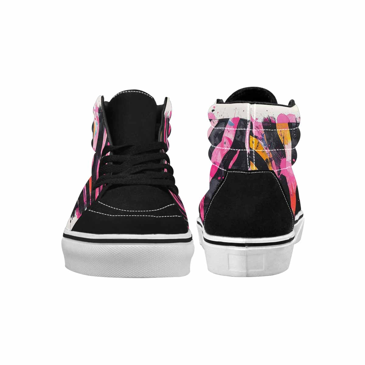 MEN'S Zebra Stripe Burst High Top Canvas Y2K Shoes