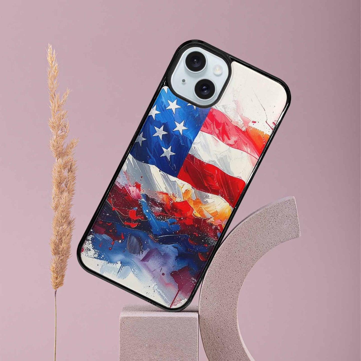 iPhone 15 Plus Case — Usa Flag Stars And Stripes Art, Custom Art Phone Cover