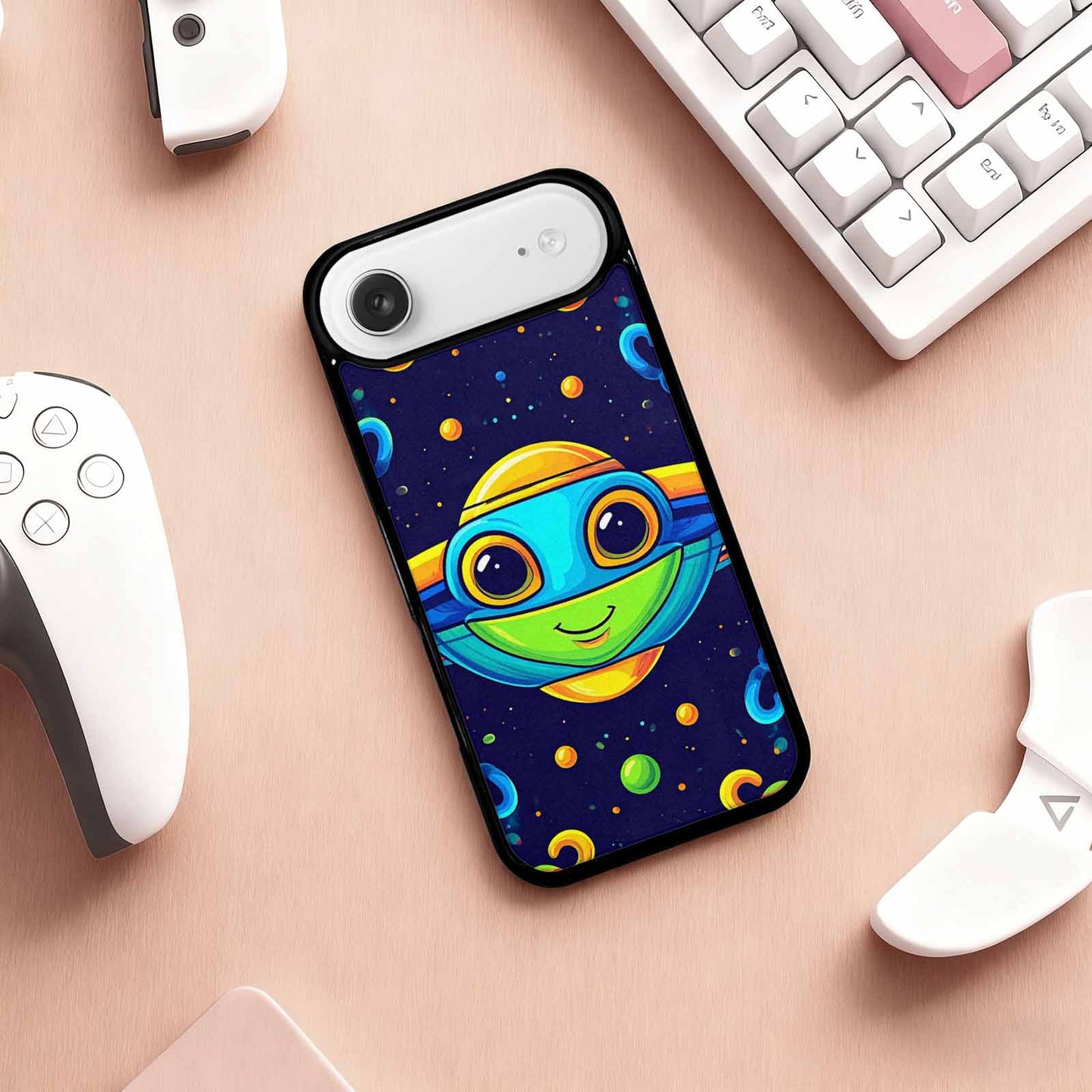 iPhone 17 Air Case — Alien Ufo Cartoon Art Pattern Alien, Unique Phone Case Design