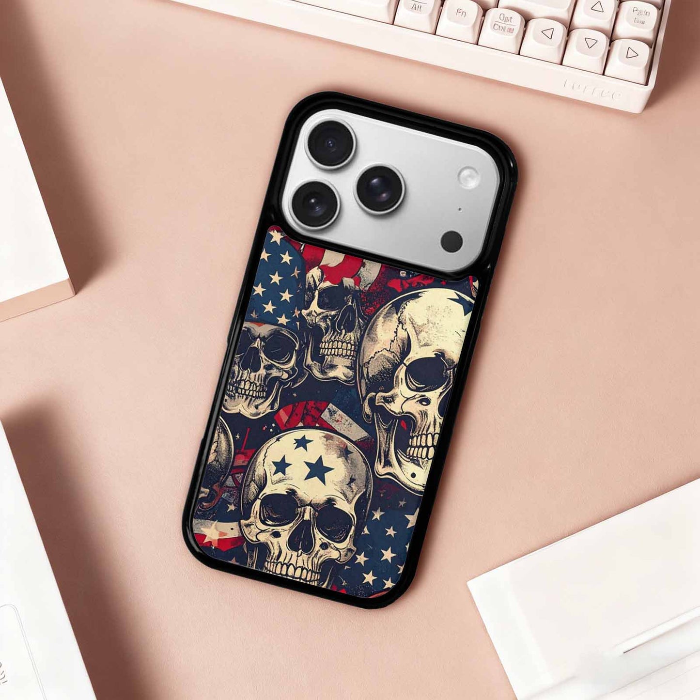 iPhone 17 Pro Case — Skull Dark Art Gothic Print Gothic, Custom Made Phone Cover
