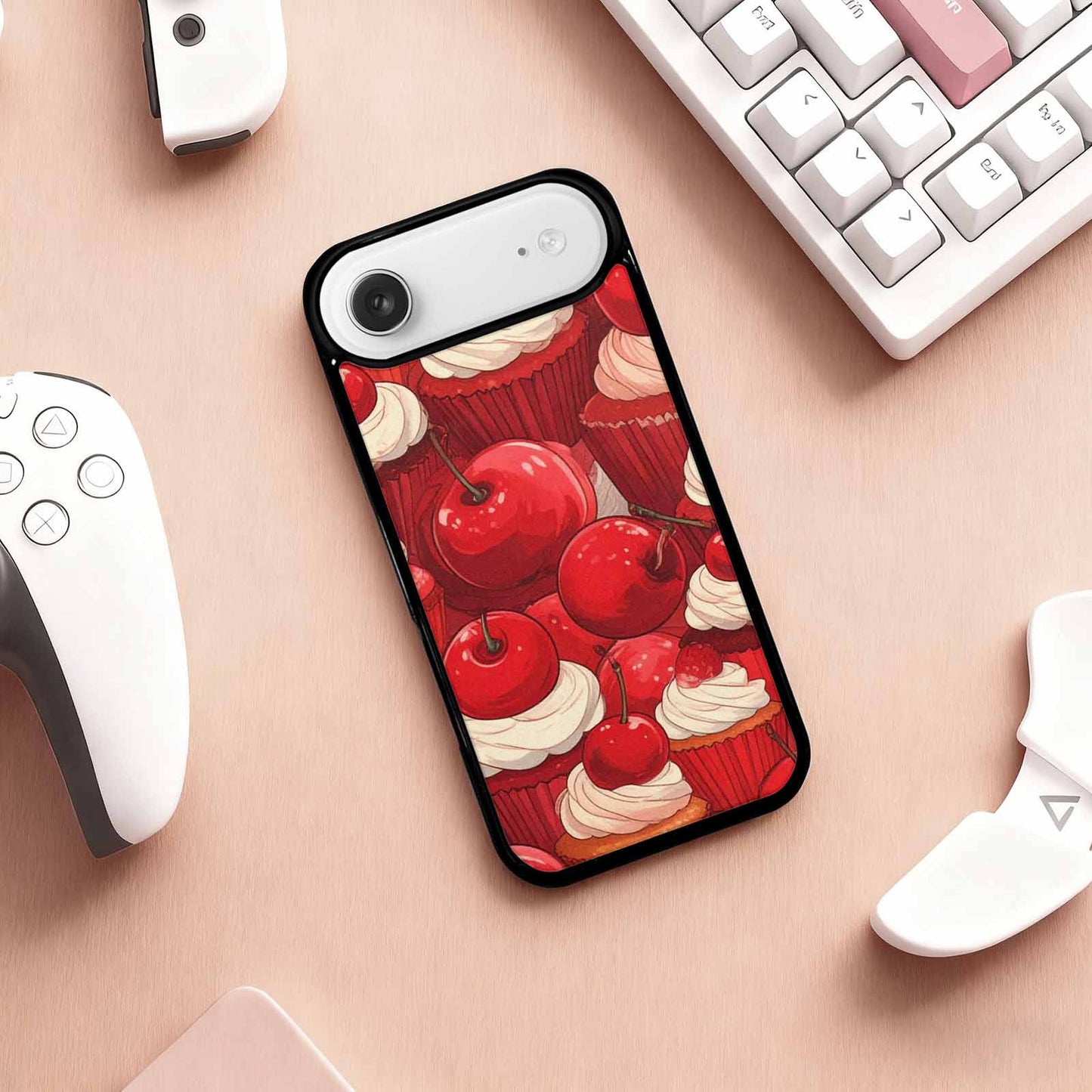 iPhone 17 Air Case — Retro Cherry Cupcake Retro Vintage, Custom Print Case Cover