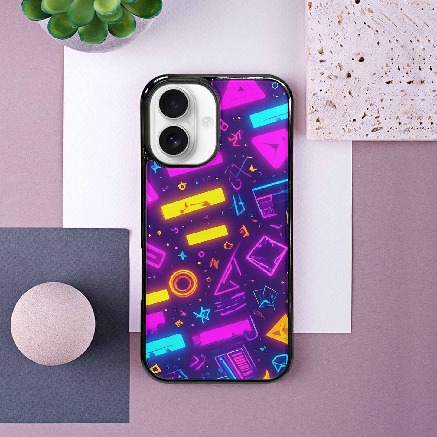iPhone 16 Case — 80s Retro Motif 80s Retro Motifs, Custom Art Phone Cover
