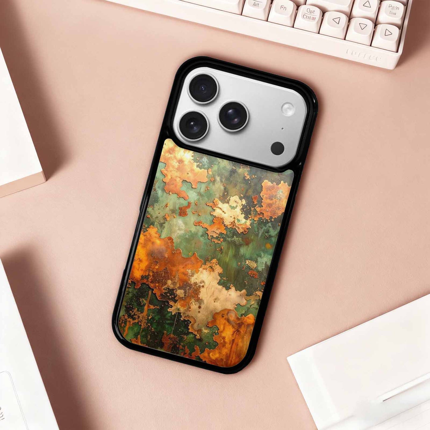 iPhone 17 Pro Case — Seamless Tileable Pattern Of Overlapping Camo, Customized Protective Case