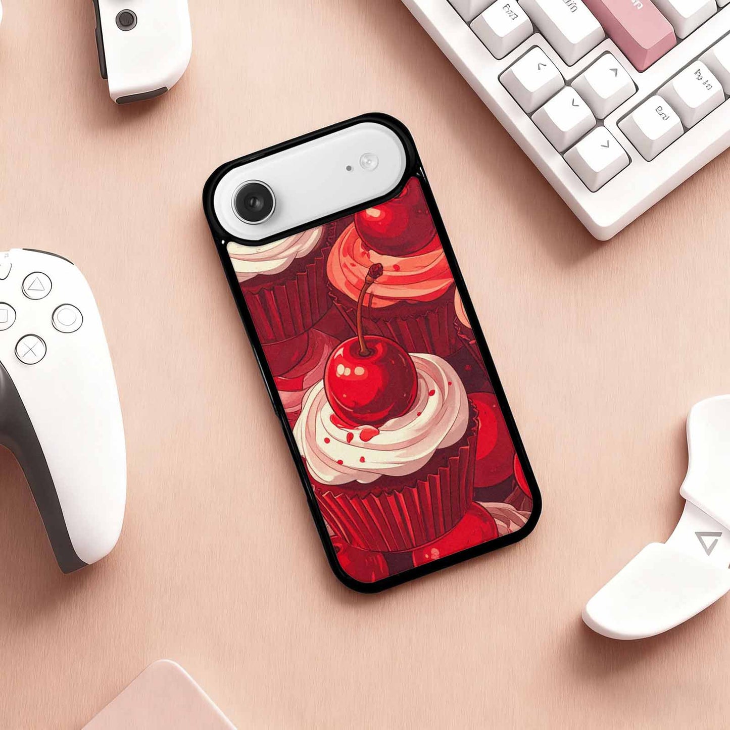 iPhone 17 Air Case — Retro Cherry Cupcake Retro Vintage, Custom Made Phone Cover