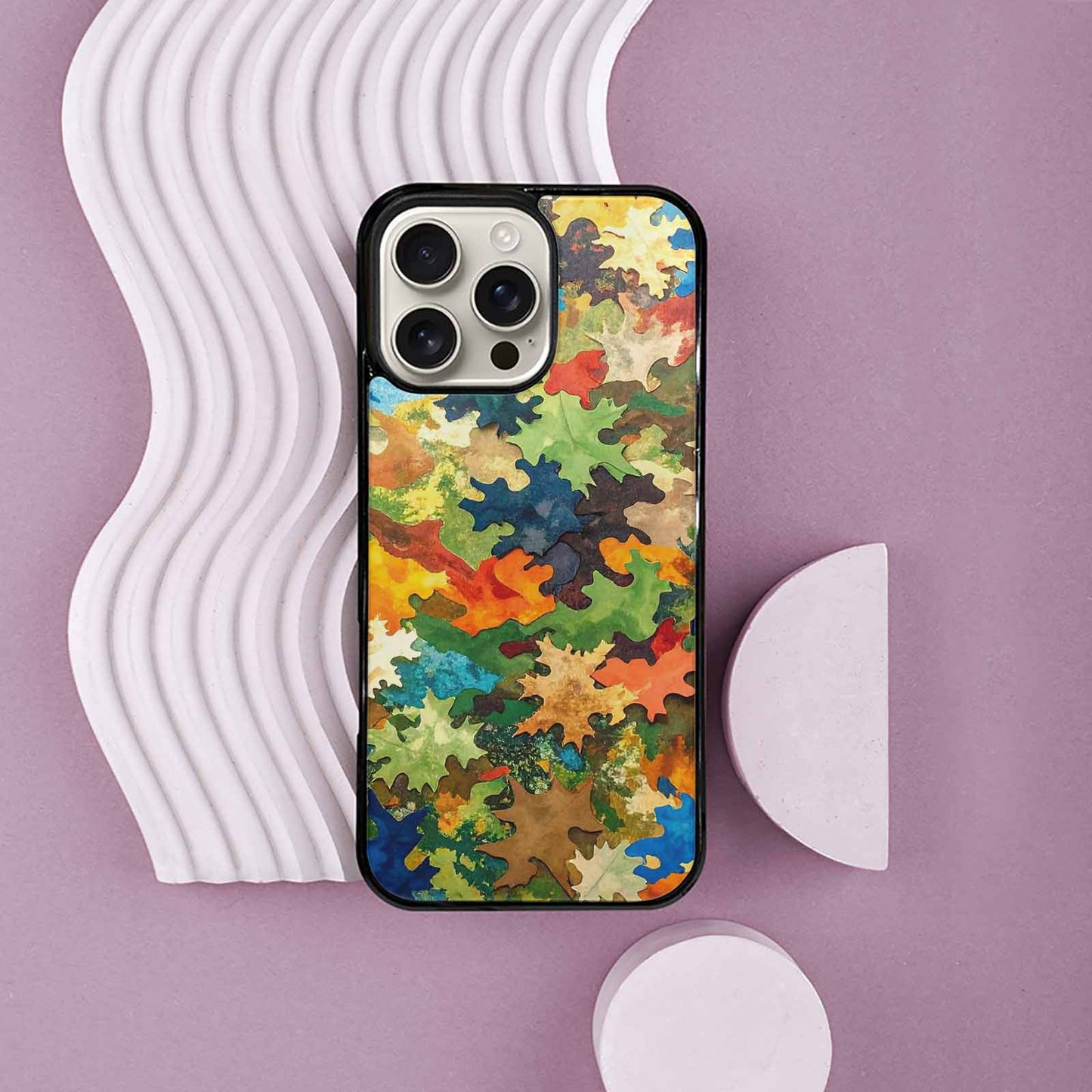 iPhone 16 Pro Max Case — Camo Patches Full Color Vibrant Camo, Customized Protective Case