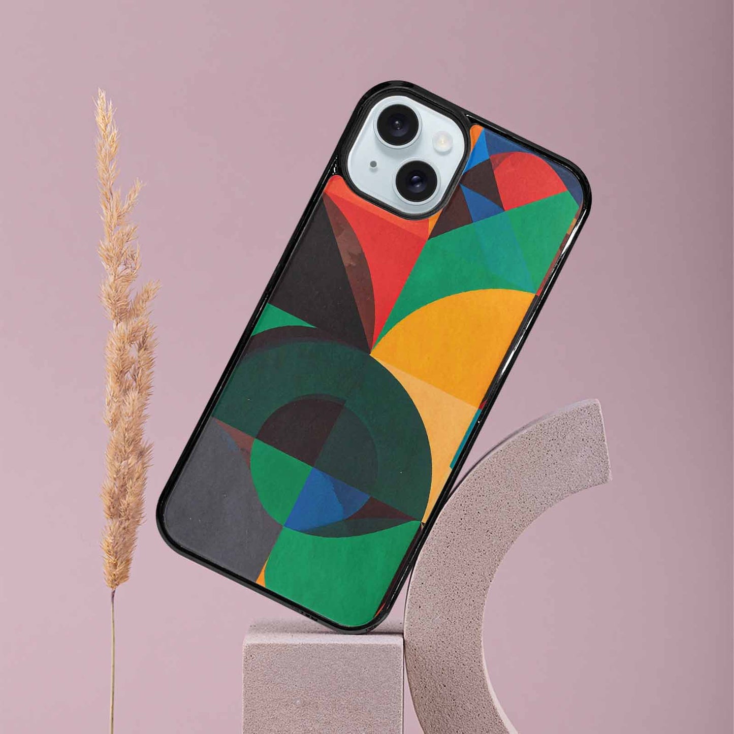 iPhone 15 Plus Case — 1990s Memphis Art Pattern, Custom Print Case Cover