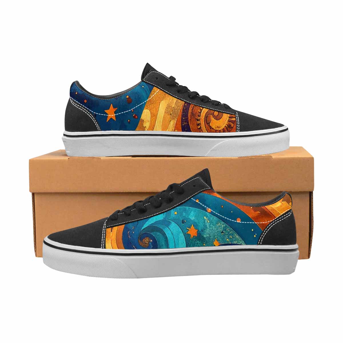 WOMEN'S Steampunk Galaxy Canvas Lace-Up Cottagecore Sneakers