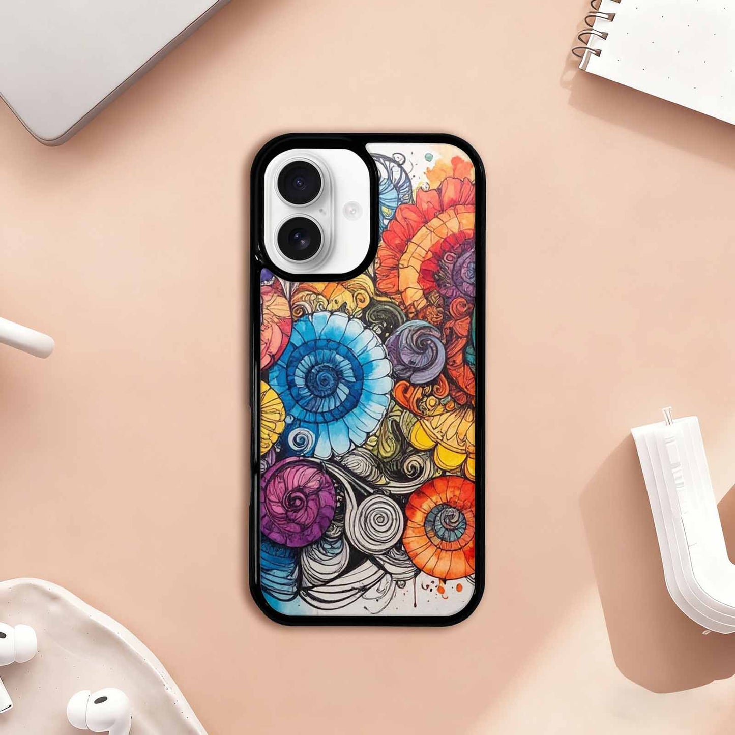 iPhone 17 Case — Tie Dye Swirls (black Tie Dye, Unique Phone Case Design