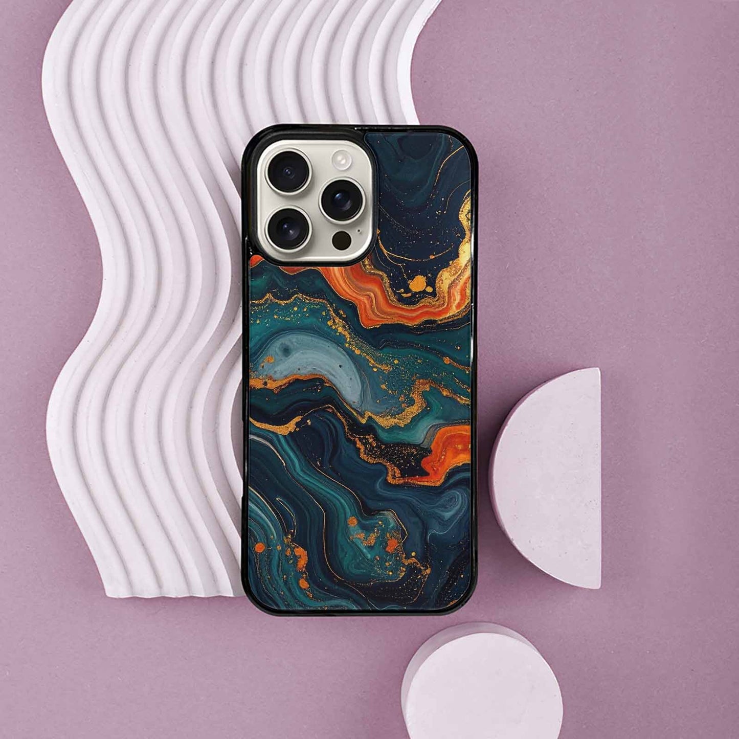 iPhone 16 Pro Max Case — Marble Dark, Original Design Phone Case